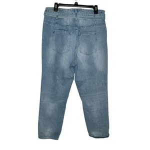 Vervet Women Jeans Distressed Tie Belted Patch Pocket Super High Denim‎ Sz. 34 thumbnail 6