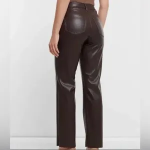 Express Brown Leather Pants thumbnail 2
