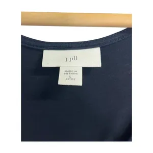J Jill Midi Dress Womens Large Petite Blue Polka Dot Sleeveless Soft V Neck Boho thumbnail 3