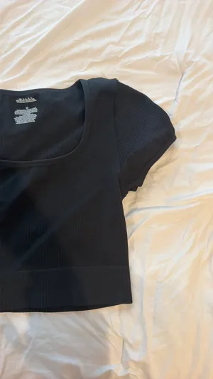 Wild Fable Crop Top Black thumbnail 3