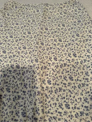 Brandy Melville Cream Skirt with Blue Floral Print thumbnail 2