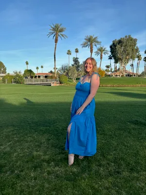 ASTR electric blue dress thumbnail 3