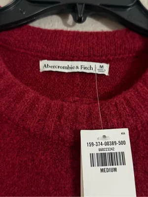 Abercrombie & Fitch Madeline Red Wool Blend Sweater Mini Dress NWT M TALL thumbnail 10
