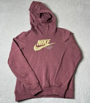 Nike Hoodie Womens XS Maroon Long Sleeve Pullover Soft‎ Hoodie thumbnail 1