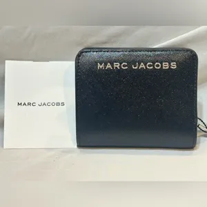 Marc Jacobs Mini Black Compact Coin Pouch Card Wallet thumbnail 9