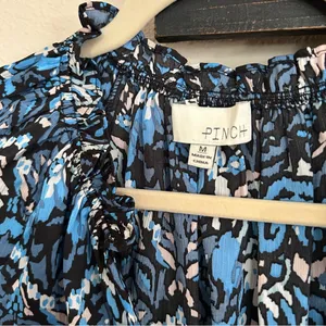 Pinch Blue Graphic Long Sleeve Blouse Size M thumbnail 2