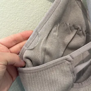 Aerie Strappy Ribbed Bra Brown Mauve Heather Size XL thumbnail 3