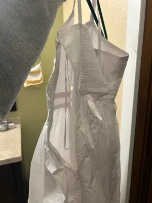 Banana Republic White Isa Cotton Poplin Cutout Flare Midi Dress thumbnail 3