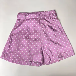 Zara’s Women High Waisted Polka Dot Paper Bag Belted Style Shorts Sz S thumbnail 9