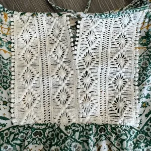 Entro Top Womens Large Off The Shoulder Shirt Colorful Green thumbnail 8