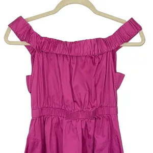 Anthropologie Maeve Mona Off The Shoulder Midi Fit & Flare Dress Fuchsia Size XS thumbnail 4