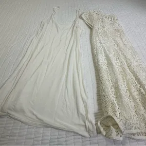 Free People Holy Mountain Mini Floral Crochet Dress Ivory Cottagecore Coquette thumbnail 14