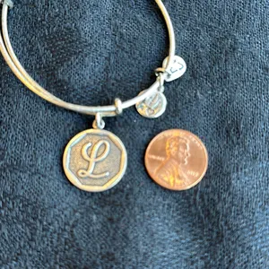 Alex and Ani Silver L Charm bracelet thumbnail 5