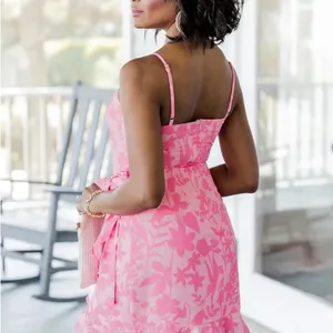 Pink Lily Floral Pink Mini Dress thumbnail 2
