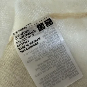 Uniqlo 100% Cashmere Short Sleeve Mock Neck Sweater Cream 251-472977 S thumbnail 5