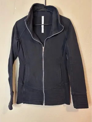 Lululemon Radiant Black Full-Zip Jacket Size 6 thumbnail 1