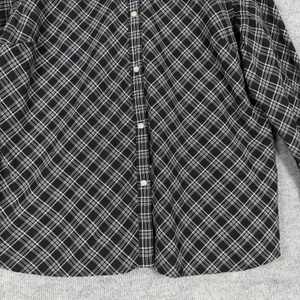 Lauren Ralph Lauren Size-1X Women's Shirt Long Sleeve Collared Top Black Plaid thumbnail 6