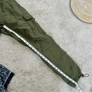 LCKR Women’s Mayday Utility Cargo Pants Nylon Pull On High Rise in Green Army S thumbnail 15