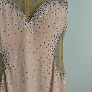 Jovani Prom 31073 Blush Pink Rhinestone Illusion dress thumbnail 3
