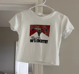 Women’s country crop top White thumbnail 1