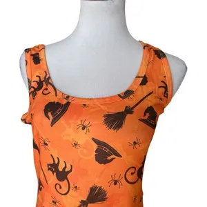 Brand New Womens Herou Sleeveless Halloween Black Cat Witch Print Dress - Sz M thumbnail 2