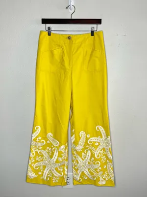 Maeve Tie Front Sleeveless Top & Embroidered Wide Leg Pant Set thumbnail 8