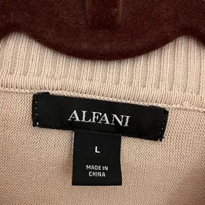 Alfani Turtleneck Poncho Beige Tan Size Large thumbnail 3