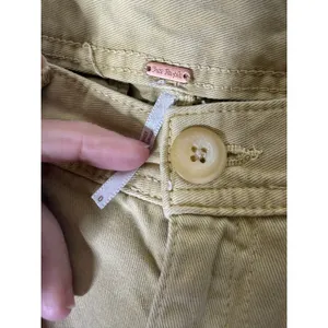 Free People Women's Pleated Khaki Wide Leg Pants‎ Size 0 thumbnail 3