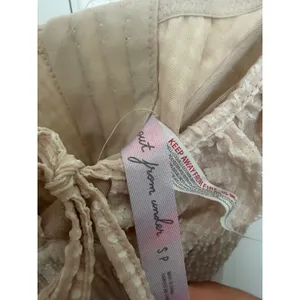 Out From Under Urban Outfitters Cream Seersucker Corset Bustier Top Small thumbnail 8