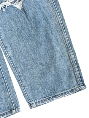 EUC Pistola Relaxed Fit Distressed Straight Leg Jeans Size 27 thumbnail 5