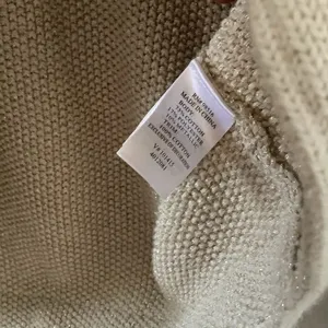 Coldwater‎ Creek Cream Sweater Large Cottagecore Fisherman Neutral Sparkle Knit thumbnail 4