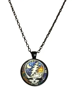 Grateful Dead sun n moon steal your face necklace thumbnail 1