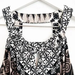 Soma‎ Dress Size Small Multicolored Keyhole Halter Soft Jersey Boho Coastal Chic thumbnail 4