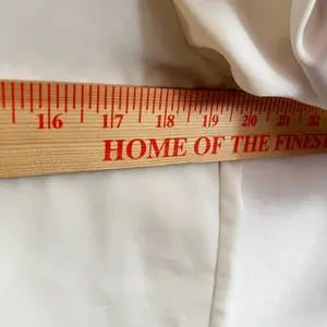 Vintage 90s 80s‎ Blouse Top Womens 10 Cream Bib Collar Retro Nautical Career thumbnail 9