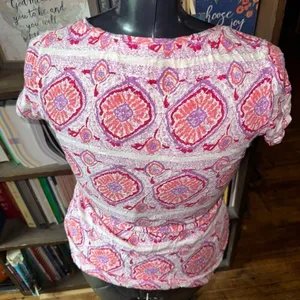 Lucky Brand M southwest colorful basic T-shirt thumbnail 2