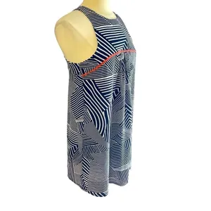 THML Navy‎ Blue & White Sleeveless Mini Dress, Small thumbnail 3