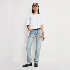 GOOD AMERICAN Good Icon Straight Diamond Jeans Size 4/27 NWOT thumbnail 2