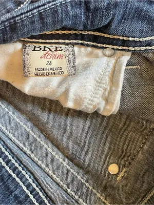 BKE Stella Low-Rise Cropped Jeans Women's 27 Blue Dark Wash Denim Stretch 90's thumbnail 4