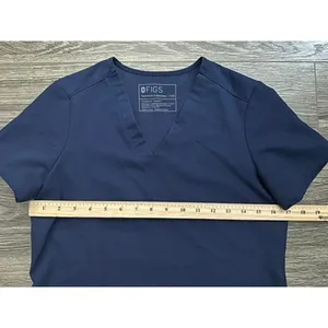 Figs Navy Blue V-Neck Scrub Top size XXS thumbnail 3