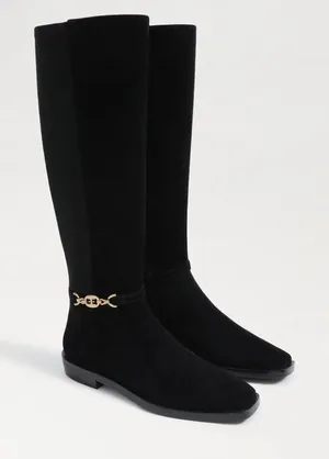 Sam Edelman Clive Embellished Riding Boot Black Women's Size 10.5‎ thumbnail 1