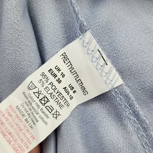 PrettyLittleThing -760 NWT Powder Blue Crepe Strappy Wrap Romper Women's sz 6‎ thumbnail 12