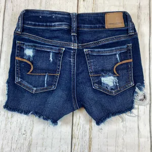 American Eagle Next Level Stretch Distressed Midi Denim Jean Shorts thumbnail 5