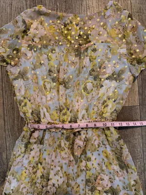 Lauren Conrad - Pastel Floral Wrap Midi Dress with Gold Accents thumbnail 6