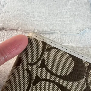 Coach Checkbook Cover Beige‎ Signature C Canvas Leather Trim thumbnail 9