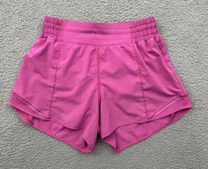 Lululemon Hotty Hot Shorts High Rise 4" Sonic Pink Athletic Athleisure Women 6 thumbnail 1