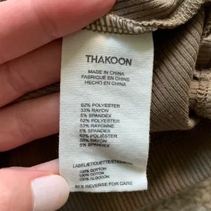 Thakoon Rib Knit Square Neckline Long Sleeve Tee Brown Size Medium thumbnail 3