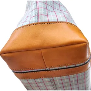 Coach - Plaid Tote Bag with Tan Accents & Hangtag thumbnail 5