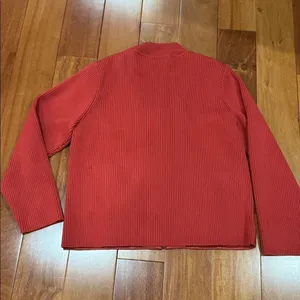 Pendleton Mixed Media‎ Jacket Womens Red Leather Front Merino Wool Zip Large thumbnail 5