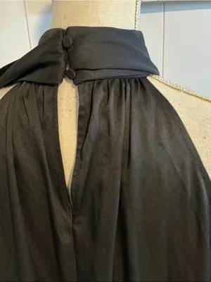 Ann Taylor Black Halter Maxi Dress with Shoulder Ties thumbnail 6