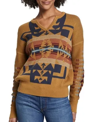 PENDLETON Chief Joseph Graphic Cotton Pullover Sweater Size L New w/ Tag $149 thumbnail 1